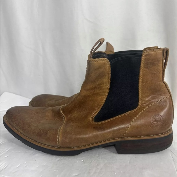 TIMBERLAND EARTHKEEPER MENS CHELSEA BOOTS LIGHT BROWN  LEATHER SIZE 10m - Picture 4 of 14